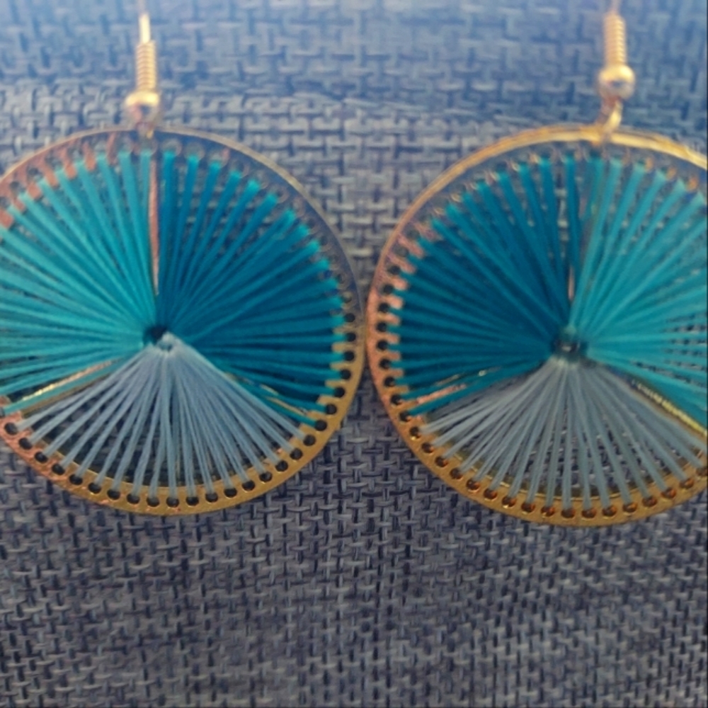 Tri Color Woven Earrings